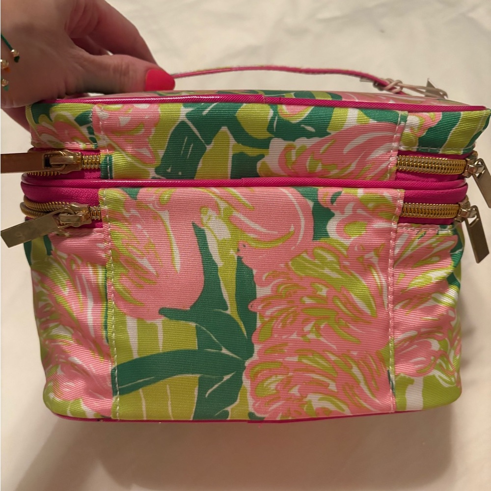 Lilly Pulitzer Flamingo Print Cosmetic Bag - Picture 5 of 6